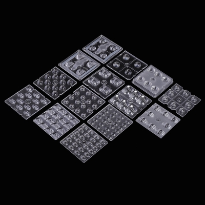Αγορά 50x50mm φακούς LED 4/6/8/12/16/24 σημεία πλαστικής δευτερογενούς οπτικής /pmma φακούς LED οπτικών για φώτα δρόμου / φωτισμό πλημμύρας ηλεκτρονική κατασκευή