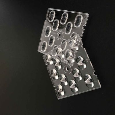 SMD 3030 Led Lens , TP4-S 50x50mm Led Optical Lens For Led Street Light