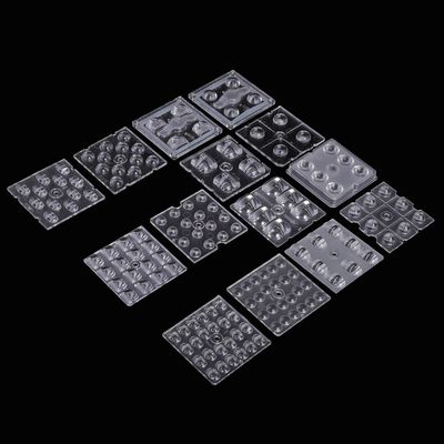 Φακός οπτικής PMMA LED 50x50mm με πολλαπλές γωνίες θέασης για φώτα δρόμου και προβολείς