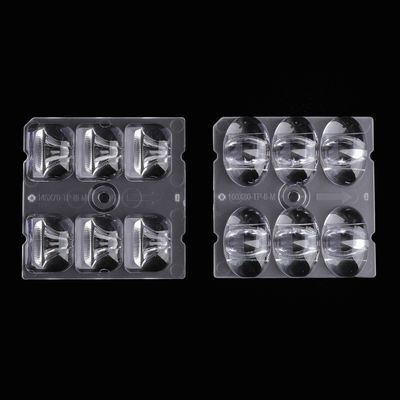 50x50mm Optical Grade PC/PMMA LED Lens with 95% Transmittance for 3030 SMD LED Lighting