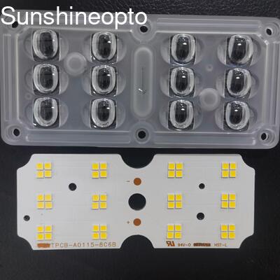3030 SMD LED PCB Board for Street Light Modules Offering Customized Lens and Board Design and Power from 30 to 45W
