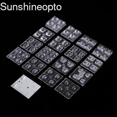 Εμπορεμπόριο οπτικών φακών LED 50x50mm με πολλαπλές γωνίες θέασης για φώτα δρόμου και πλημμύρας