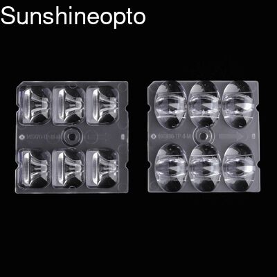 Χονδρικό 50x50mm οπτική ποιότητα PC/PMMA φακούς LED με 95% διαπερατότητα για φωτισμό LED