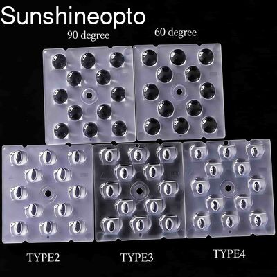 12 IN 1 50X50X5,57mm Φακός LED PC οπτικής ποιότητας για φως