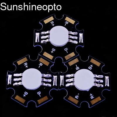 3W RGB υψηλής ισχύος LED δίοδος εκπομπής φωτός με γωνία δέσμης 120 μοιρών και σχέδιο αστεριού