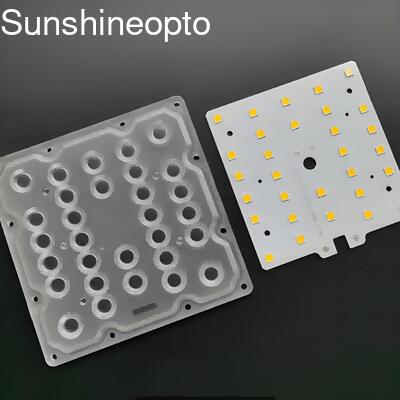 SMD 5050 50W LED PCB Board 80x140 βαθμών Γωνία ακτίνας φακού για LED Street Light Module