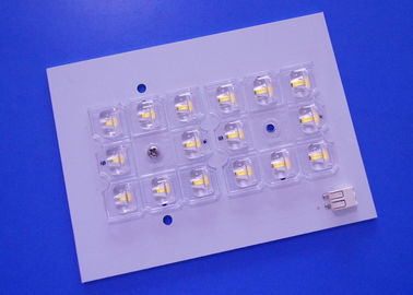Τα PCB ενότητας φωτεινών σηματοδοτών 16 οδηγήσεων επιβιβάζονται στην άσπρη μάσκα ύλης συγκολλήσεως με το φακό typeii-μ 8 οδηγήσεων