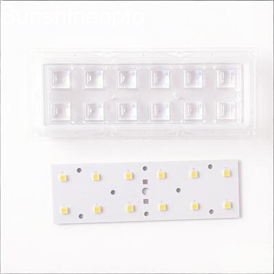 2×6 SMD 5050 LED Street Light Retrofit Kit 5000LM Μονάδα LED με οπτικό φακό 60×60°